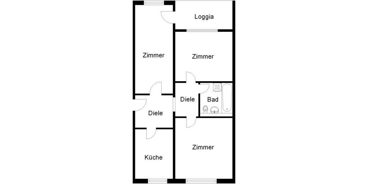 Erdgeschoßwohnung Bielefeld Jöllenbeck - 3 Zimmer, 76 m&sup2;, 408&euro; | Angebot:25372095