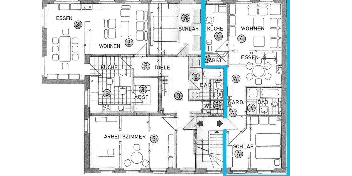 Etagenwohnung Enger - 2 Zimmer, 59 m&sup2;, 495&euro; | Angebot:26163732