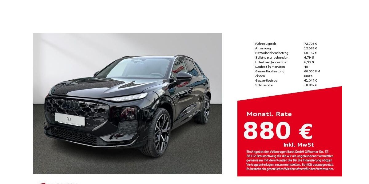 Audi Q3 3.900 km 72.705 &euro; Bielefeld 33609