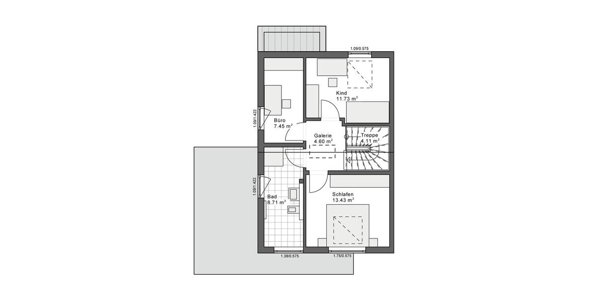 Doppelhaushälfte Bielefeld Sennestadt - 3 Zimmer, 100 m&sup2;, 1.400&euro; | Angebot:26663218