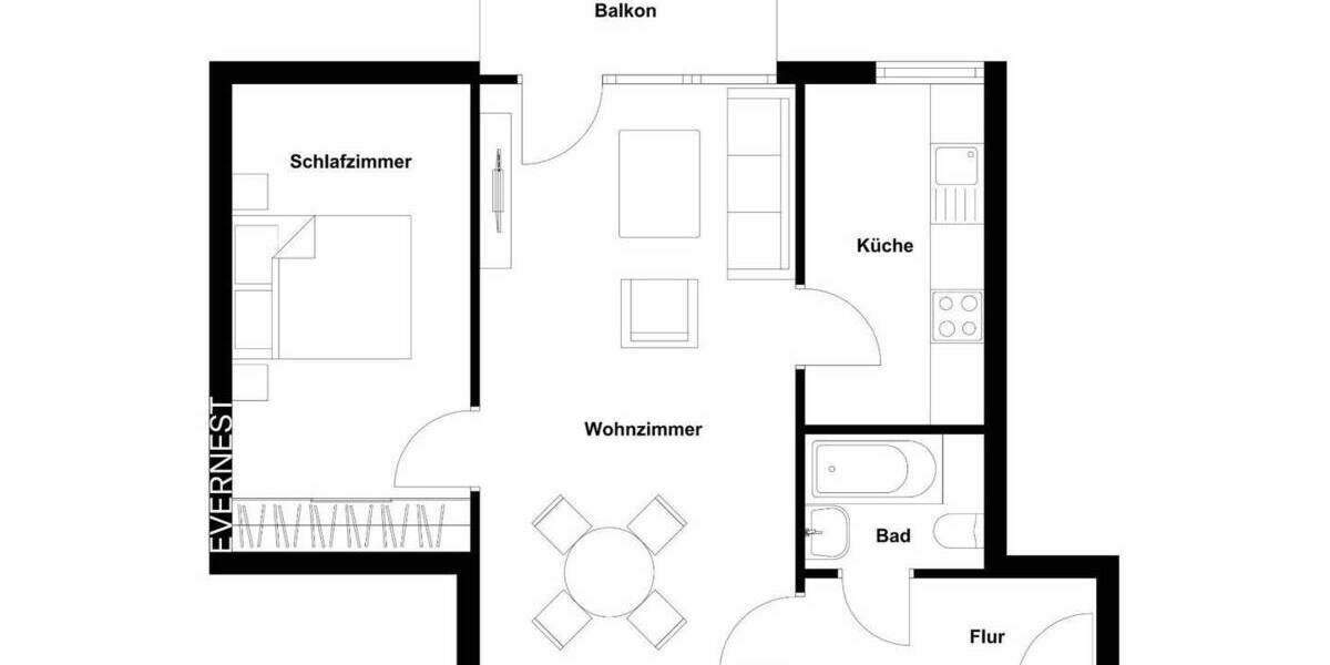 Etagenwohnung Hiddenhausen Schweicheln-Bermbeck - 2 Zimmer, 54 m&sup2;, 83.000&euro; | Angebot:26569928
