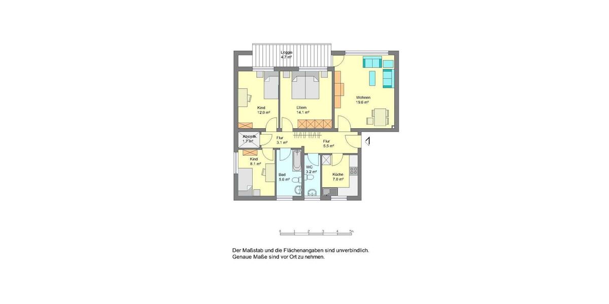 Etagenwohnung Gütersloh - 4 Zimmer, 85 m&sup2;, 789&euro; | Angebot:25592057