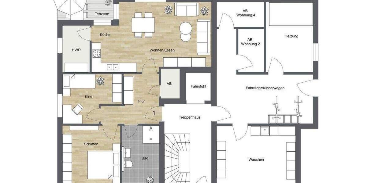 Terrassenwohnung Leopoldshöhe Asemissen - 3 Zimmer, 83 m&sup2;, 342.000&euro; | Angebot:25771466