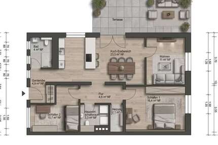 Wohnung Bielefeld Schildesche - 3 Zimmer, 85 m&sup2;, 278.000&euro; | Angebot:27020271
