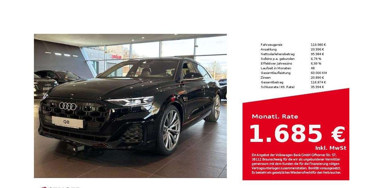 Audi Q8 3.000 km 119.980 &euro; Bielefeld 33609