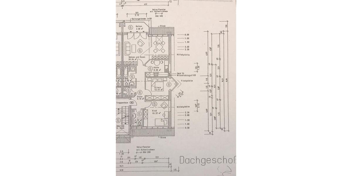 Dachgeschoßwohnung Bielefeld Brackwede - 3 Zimmer, 80 m&sup2;, 1.130&euro; | Angebot:25961218