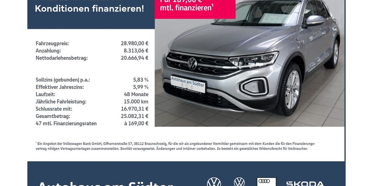 VW T-Roc 21.113 km 28.980 &euro; Rietberg 33397
