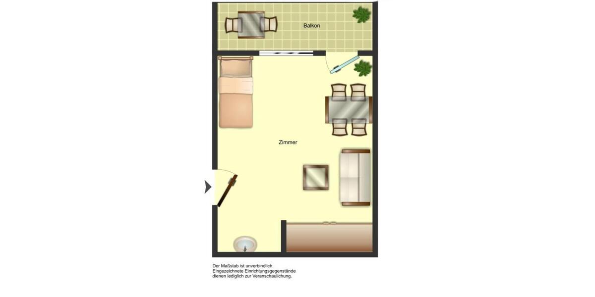 Etagenwohnung Gütersloh - 1 Zimmer, 15 m&sup2;, 395&euro; | Angebot:25749466