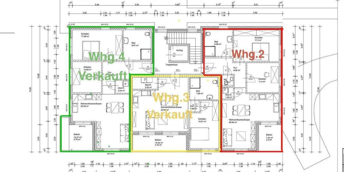 Etagenwohnung Gütersloh Innenstadt - 3 Zimmer, 82 m&sup2;, 361.300&euro; | Angebot:25679057