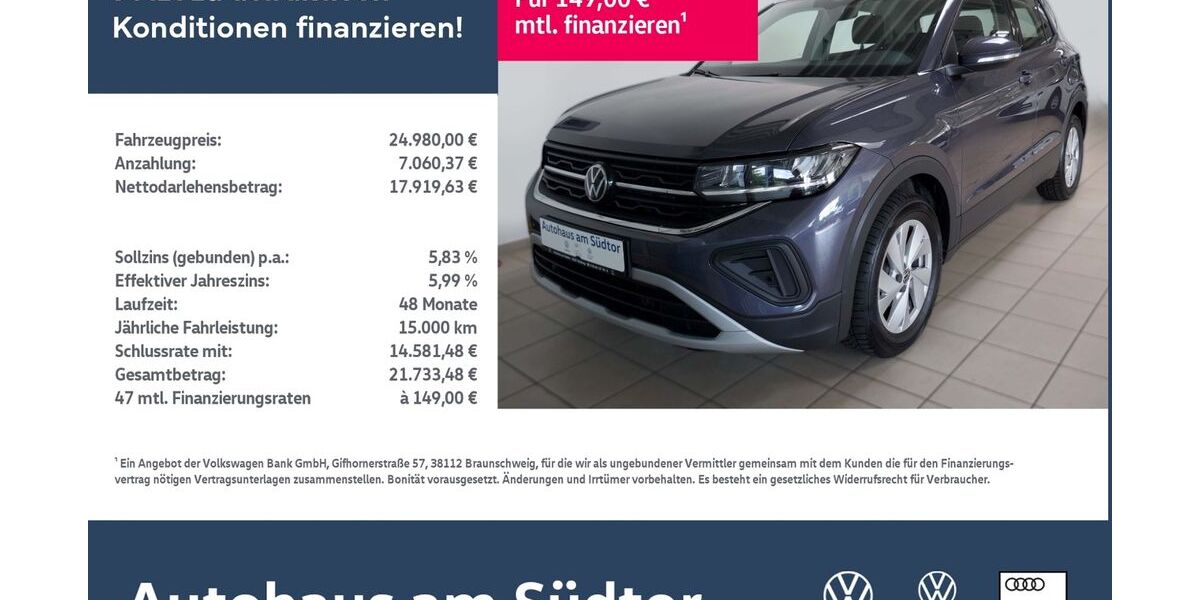 VW T-Cross 6.500 km 24.980 &euro; Rietberg 33397