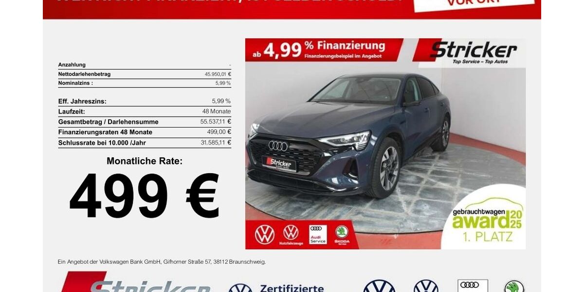 Audi Q8 e-tron 31.941 km 43.949 &euro; Detmold 32760