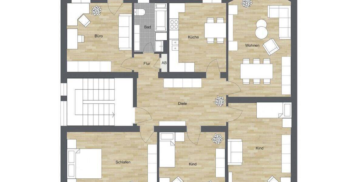 Etagenwohnung Bielefeld Innenstadt - 5 Zimmer, 146 m&sup2;, 299.500&euro; | Angebot:26730945