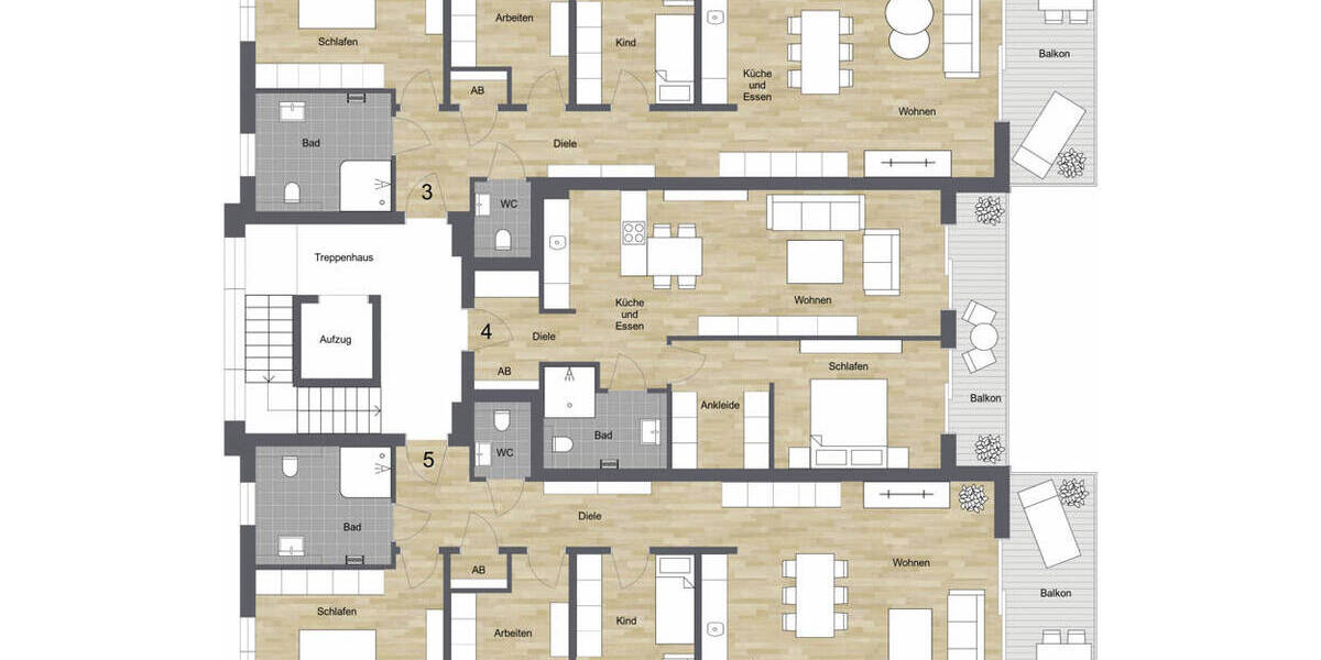 Terrassenwohnung Bielefeld Hoberge-Uerentrup - 3 Zimmer, 106 m&sup2;, 525.000&euro; | Angebot:25669088
