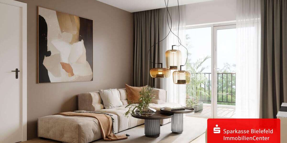 Etagenwohnung Bielefeld Sennestadt - 2 Zimmer, 62 m&sup2;, 279.000&euro; | Angebot:25192937