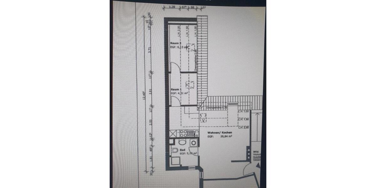 Dachgeschoßwohnung Bielefeld - 2 Zimmer, 43 m&sup2;, 128.000&euro; | Angebot:26605306