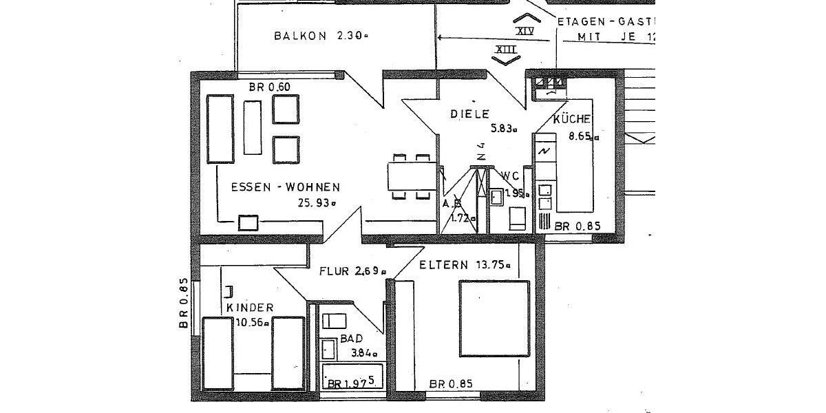 Etagenwohnung Bielefeld Heepen - 3 Zimmer, 77 m&sup2;, 182.000&euro; | Angebot:26267600