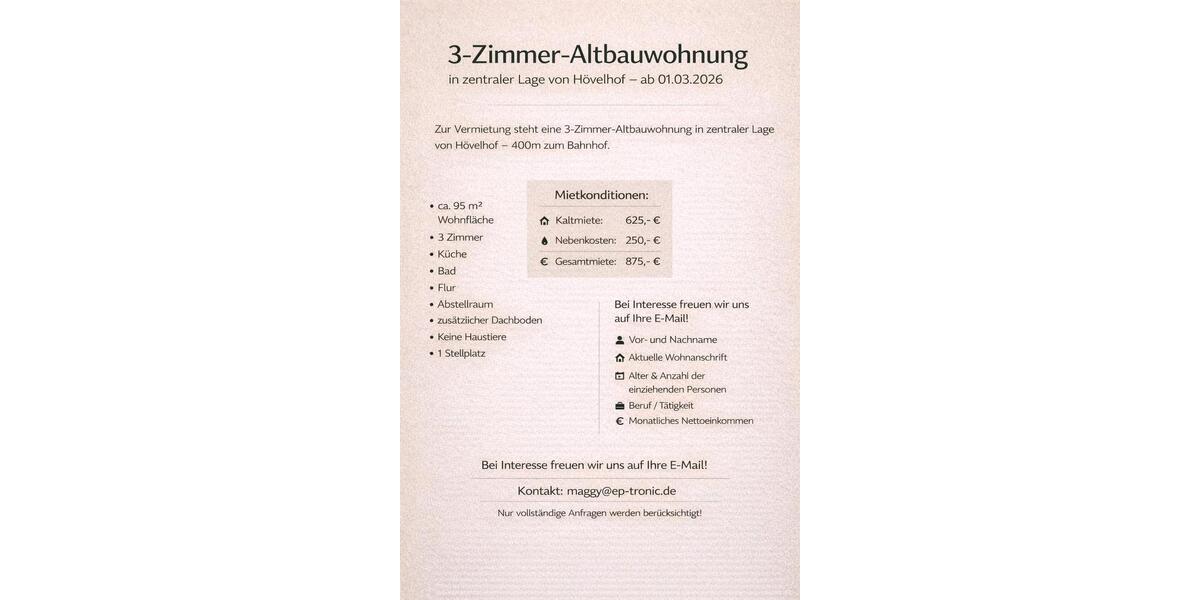 3-Zimmer-Altbauwohnung 3 zimmer