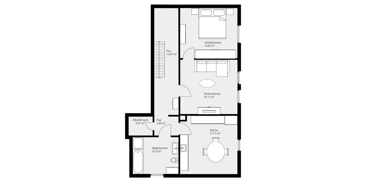 Dachgeschoßwohnung Herford Falkendiek - 2 Zimmer, 68 m&sup2;, 550&euro; | Angebot:26167289