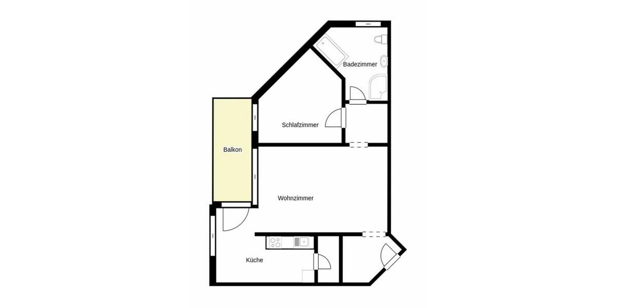 2‑Zi. Stadtwohnung mit Balkon – derzeit in Renovierung 2 zimmer