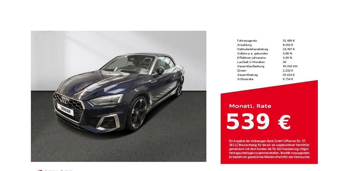 Audi A5 67.643 km 31.480 &euro; Bielefeld 33609