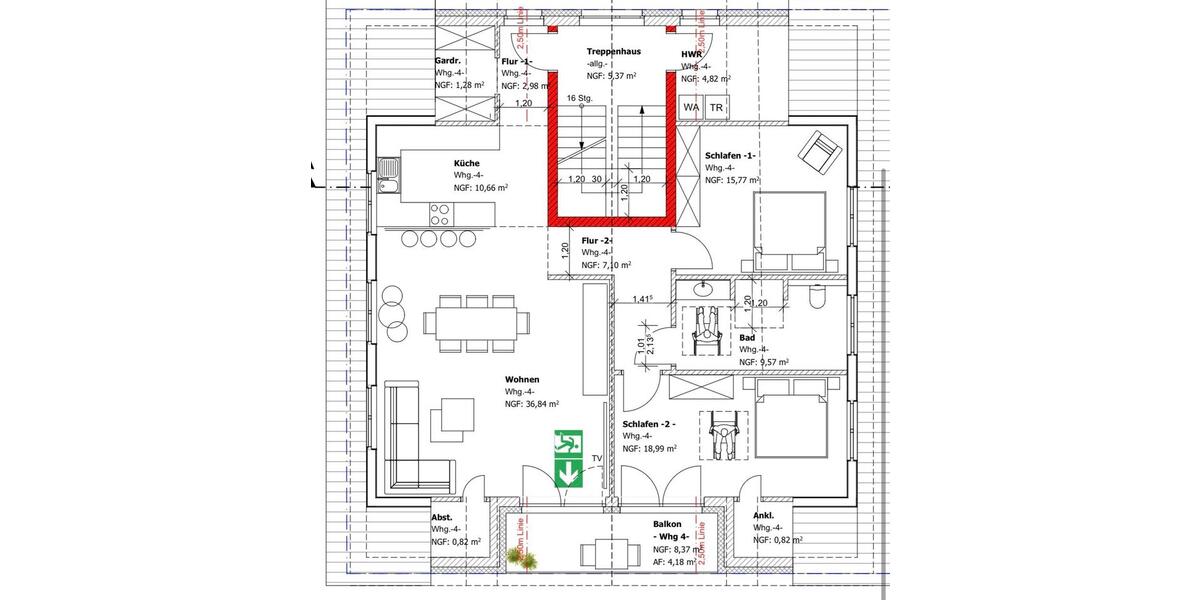 Etagenwohnung Bad Salzuflen Ehrsen-Breden - 3 Zimmer, 114 m&sup2;, 1.745&euro; | Angebot:26579789