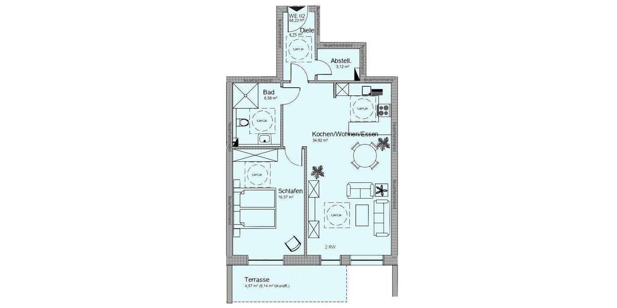 Etagenwohnung Bad Salzuflen-Werl-Aspe Werl-Aspe - 2 Zimmer, 68 m&sup2;, 286.000&euro; | Angebot:25729445