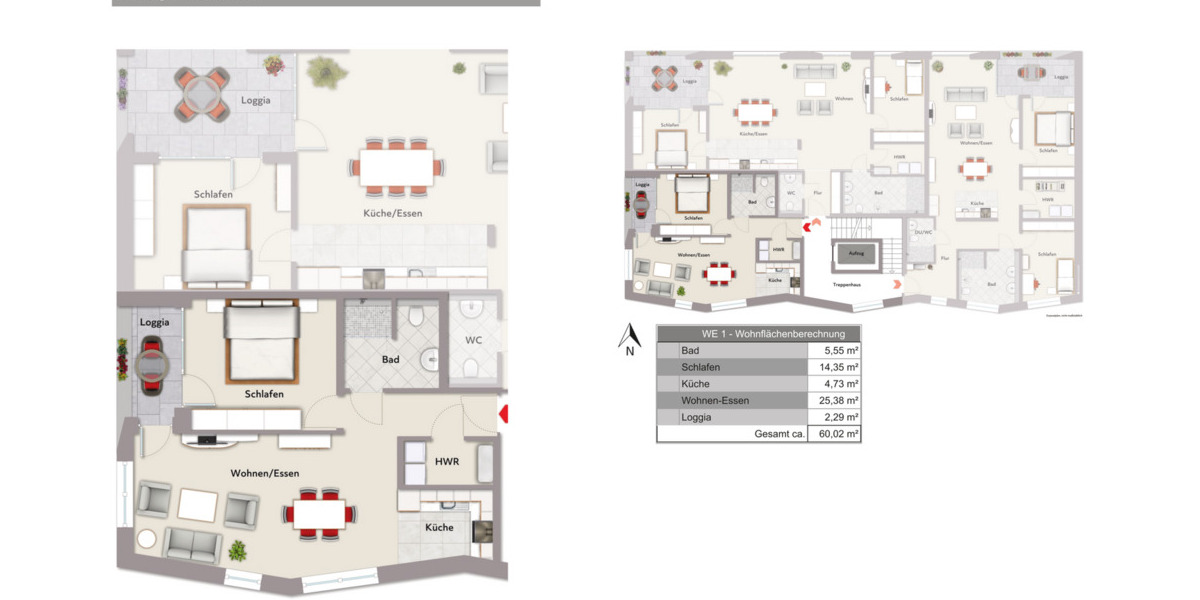 Etagenwohnung Rheda-Wiedenbrück Wiedenbrück - 3 Zimmer, 111 m&sup2;, 540.500&euro; | Angebot:25749108